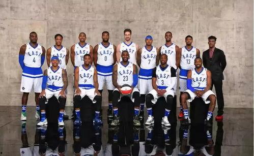 NBA全明星合影2017,星光熠熠的合影瞬间